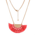 Wholesale Top Design Women Fashion Necklaces Jewelry Accessories Retro Gold Jewelry Colorful Tassel Necklace